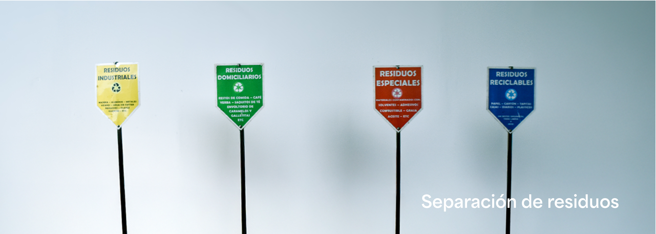 Carteles de separacion de residuos