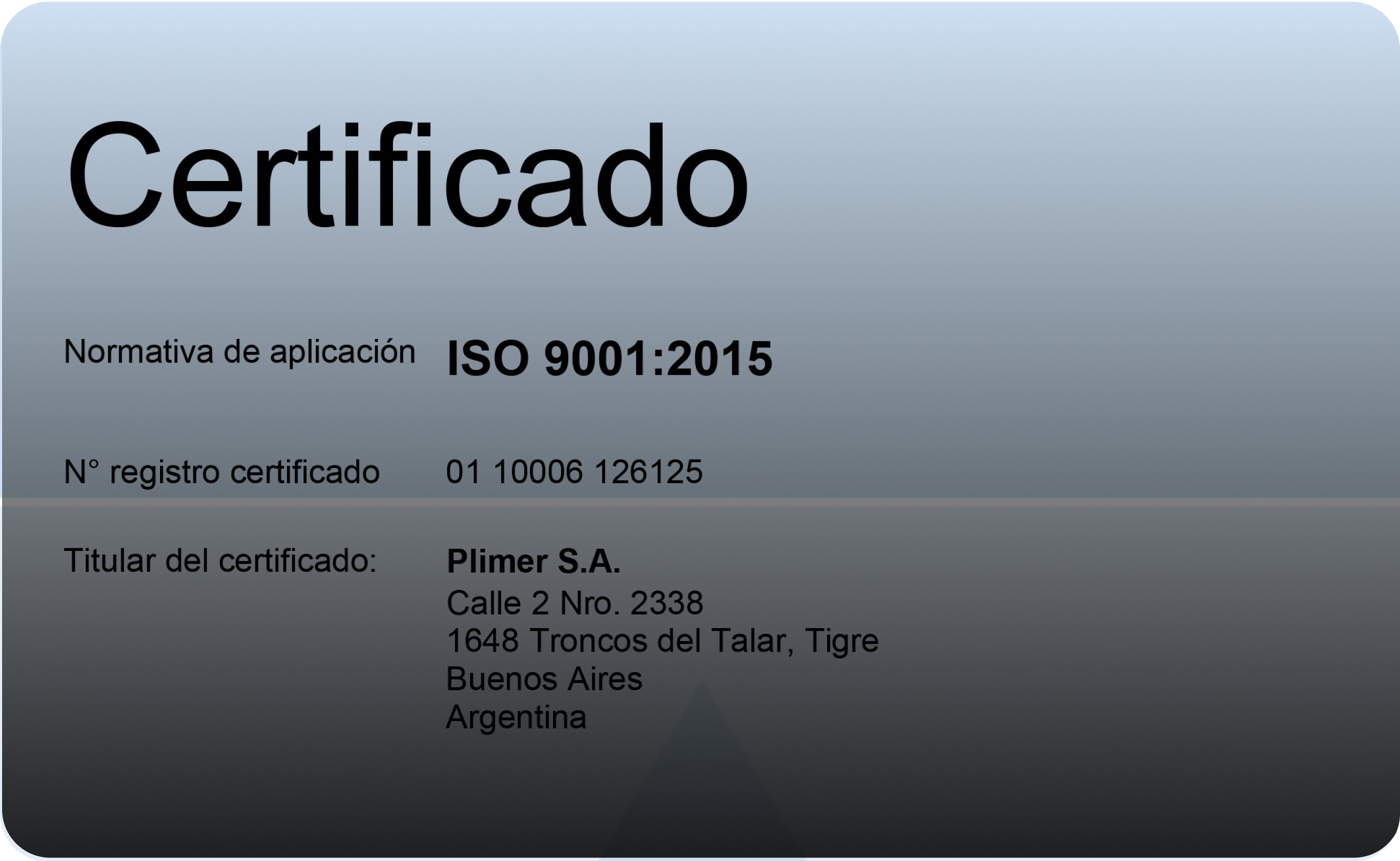 Certificado ISO