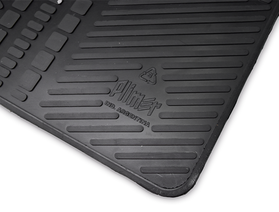 Alfombra con el logo de Plimer