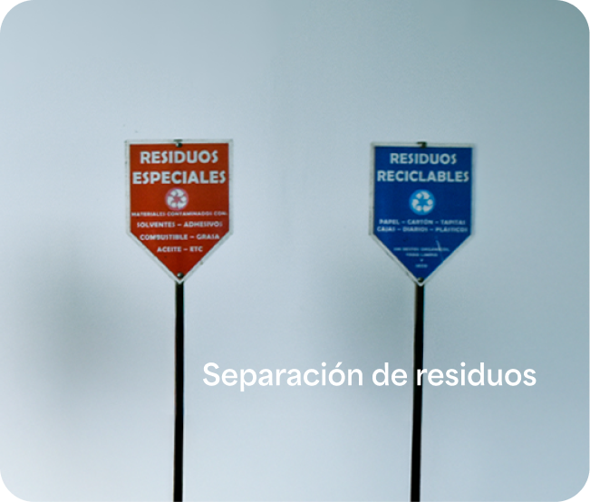 Carteles de separacion de residuos