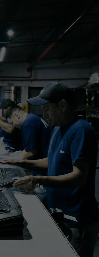 Personas trabajando con alfombras